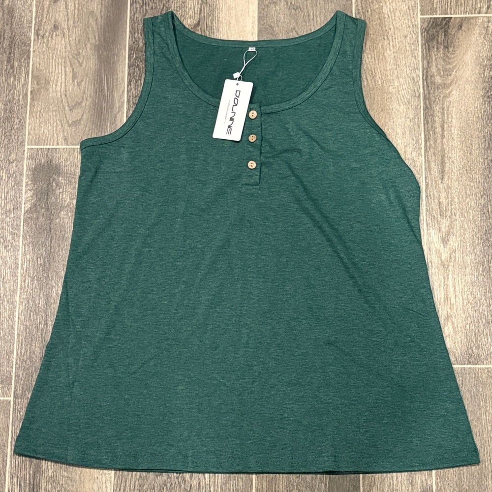 Dolnine Green Tank Top